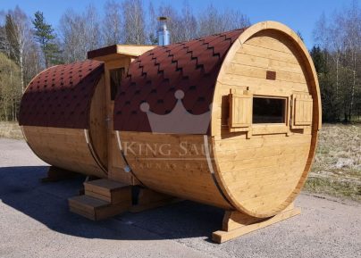 "ROND" Sauna 5.25m x 2.38m avec entrée latérale "ROND" Sauna 5.25m x 2.38m avec entrée latérale