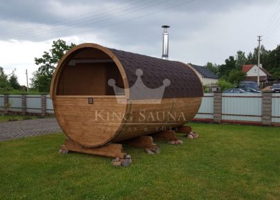 "ROND" sauna 4.24m x 2.38m avec fenêtre panoramique "ROND" sauna 4.24m x 2.38m avec fenêtre panoramique