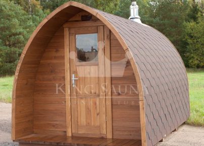 Forme d'igloo baril de sauna extérieur pour six personnes Forme d'igloo baril de sauna extérieur pour six personnes