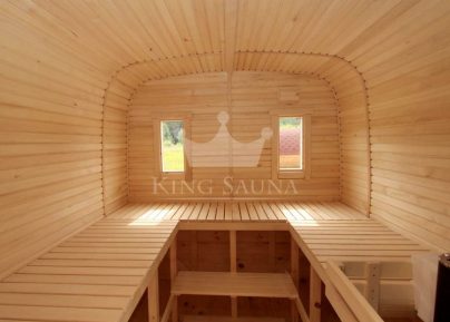 "carré" Tonneau sauna pour sept personnes "carré" Tonneau sauna pour sept personnes