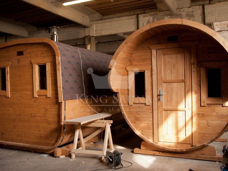 "carré" Tonneau sauna pour sept personnes "carré" Tonneau sauna pour sept personnes