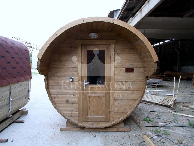 "ROND" sauna extérieur baril 4.24m x 2.38m 10 personnes "ROND" sauna extérieur baril 4.24m x 2.38m 10 personnes