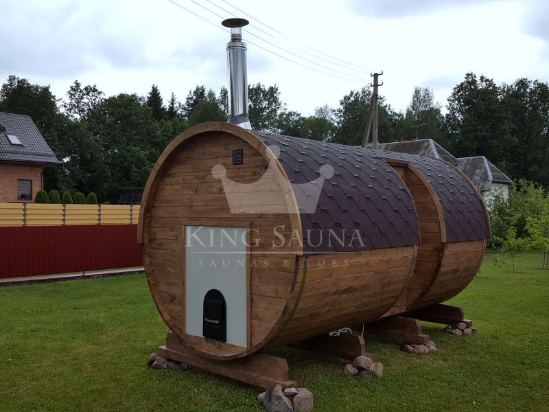"ROND" sauna 4.24m x 2.38m avec fenêtre panoramique "ROND" sauna 4.24m x 2.38m avec fenêtre panoramique