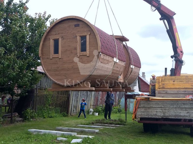 "ROND" Sauna 5.25m x 2.38m avec entrée latérale "ROND" Sauna 5.25m x 2.38m avec entrée latérale