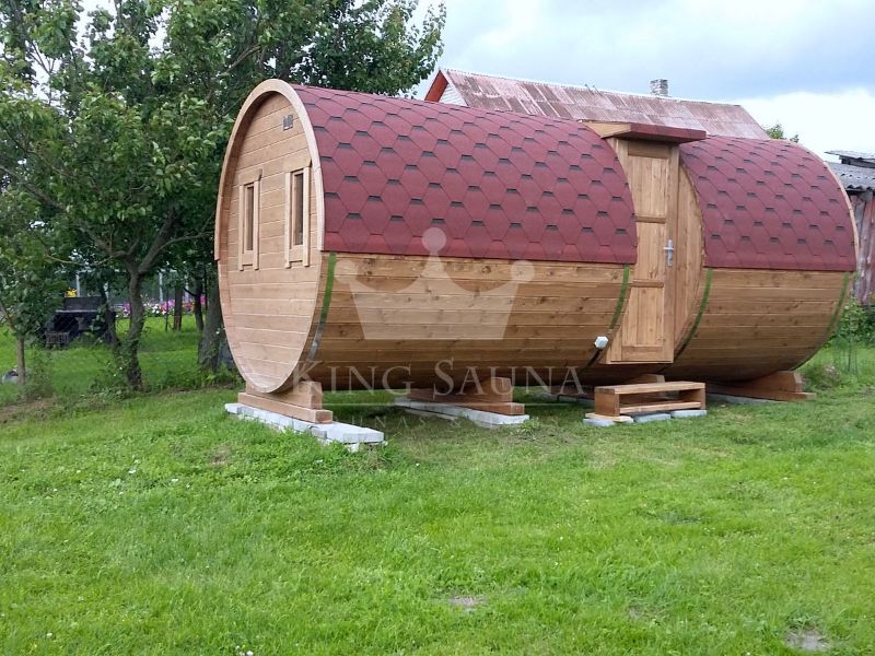 "ROND" Sauna 5.25m x 2.38m avec entrée latérale "ROND" Sauna 5.25m x 2.38m avec entrée latérale