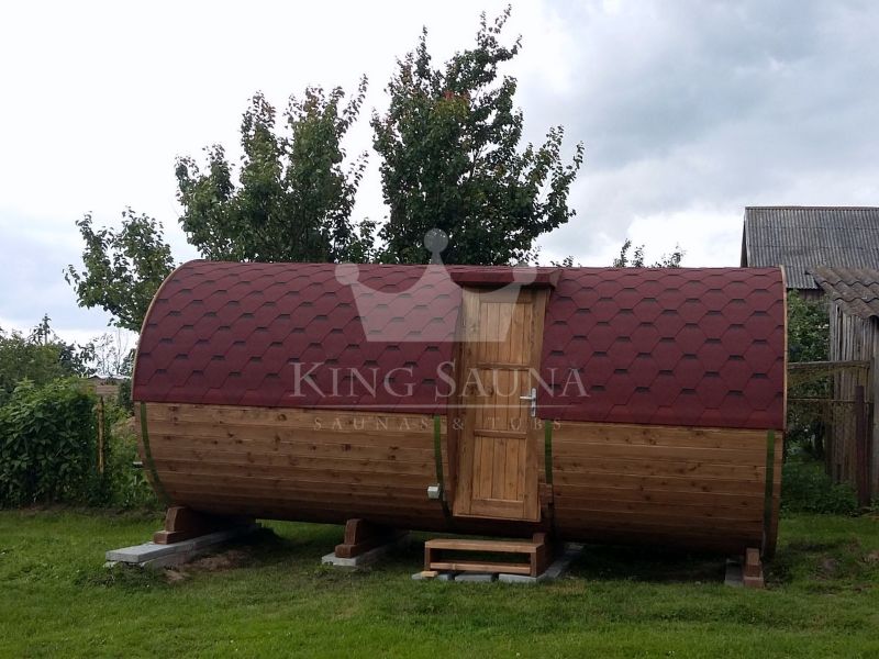 "ROND" Sauna 5.25m x 2.38m avec entrée latérale "ROND" Sauna 5.25m x 2.38m avec entrée latérale