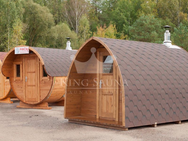 Forme d'igloo baril de sauna extérieur pour six personnes Forme d'igloo baril de sauna extérieur pour six personnes