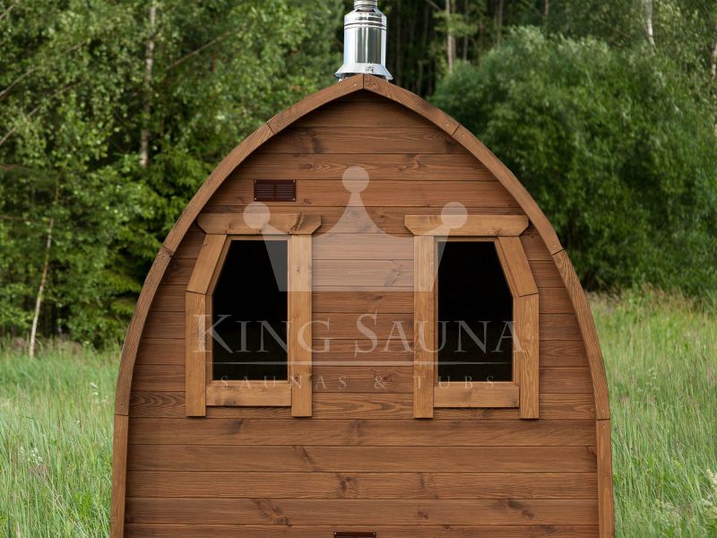 Forme d'igloo baril de sauna extérieur pour six personnes Forme d'igloo baril de sauna extérieur pour six personnes
