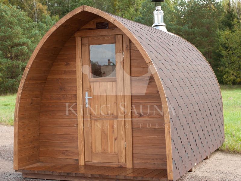 Forme d'igloo baril de sauna extérieur pour six personnes Forme d'igloo baril de sauna extérieur pour six personnes